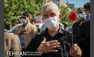 مراسم تشییع و خاکسپاری دو شهید گمنام دفاع مقدس در بوستان اندیشه 4