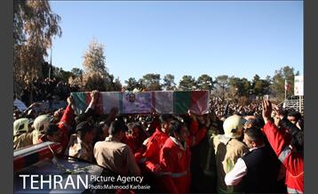 تشییع شهدای آتش نشان با حضور مردم در بهشت زهرا(س) 9