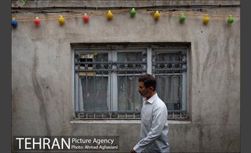 آذین بندی محله عودلاجان برای جشن نیمه شعبان 1