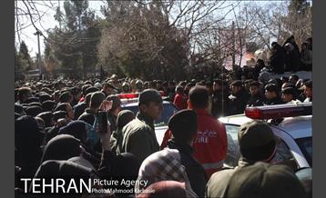 تشییع شهدای آتش نشان با حضور مردم در بهشت زهرا(س) 1