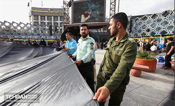 اهتزاز اَبَر پرچم متبرک ابا عبدالله حسین(ع) 10