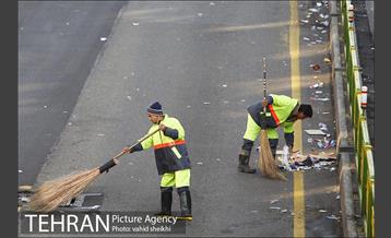 نظافت و پاکسازی مسیرهای مراسم تشییع پیکر سردار قاسم سلیمانی  33