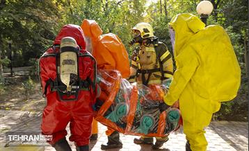 مانور انتشار مواد شیمیایی در منطقه۷
