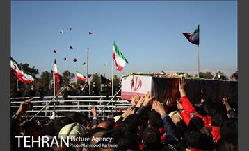 تشییع شهدای آتش نشان با حضور مردم در بهشت زهرا(س) 12