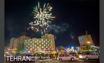 نور افشانی میدان ولیعصر(عج) به مناسبت نیمه شعبان 11
