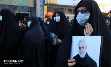 مراسم تشییع و تدفین دو شهید گمنام در منطقه 13