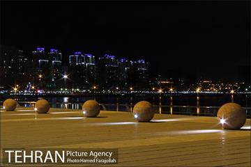 نمای غروب و شب دریاچه خلیج فارس 18