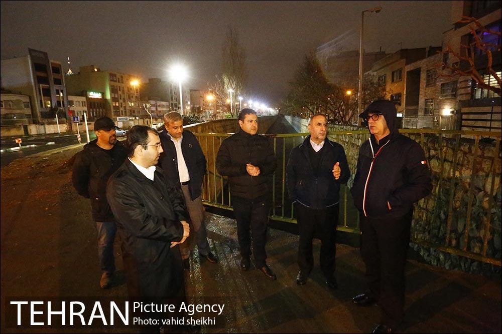 بازدید شبانه مدیران شهری از رود دره ها، مسیل ها و پروژه زیرگذر گیشا 10
