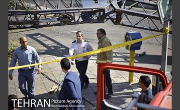 سقوط جرثقیل در بزرگراه شهید محلاتی 6