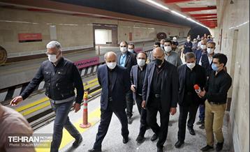 بازدید اعضای کمسیون حمل و نقل شورای اسلامی شهر از ایستگاه مترو شهید رضایی 20