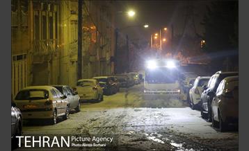 حضور نیروهاى پسماند در نخستین بارش هاى برف تهران 6