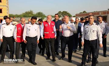 بازدید استاندار تهران از مرکز آموزش آتش‌نشانی شهرداری تهران 14