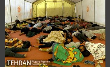 ارائه خدمات نیرو های خادم الحسین (ع) در مرز شلمچه  2