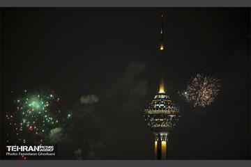نور افشانی پایتخت از فراز برج میلاد  7