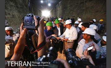 مراسم اتصال جبهه های حفاری شمالی و جنوبی تونل زیر گذر استادمعین 10