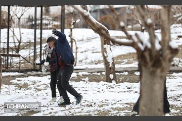 روز برفی در آبشار تهران 13