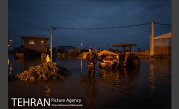 عملیات تخلیه آب از محلات گمیشان 39