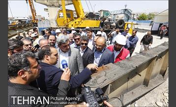 مراسم جمع آوری آخرین قطعه شاه تیر های عرشه پل گیشا  13