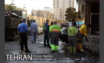 آتش سوزی مجتمع تجاری طوبی 6