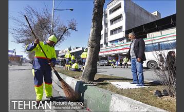 خدمات شهرداری تهران در پایان راهپیمایی ۲۲ بهمن 7