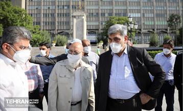 بازدید پیروز حناچی و مهدی چمران از پروژه خانه شهر(بلدیه قدیم) 19