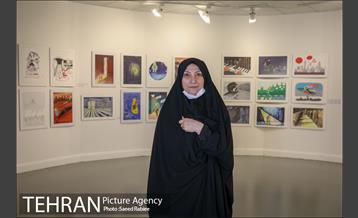 بازدید مدیران شهری و اعضای شورای شهر تهران از نمایشگاه تهران از منظر هنرمندان-2 39