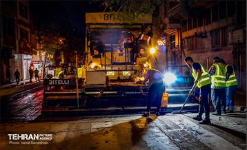 طرح خدمت؛ عملیات تراش و روکش آسفالت منطقه 17