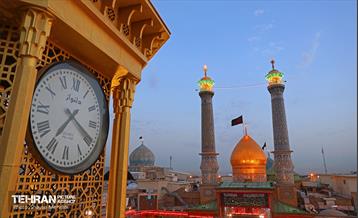 اهتزاز پرچم حرم سیدالشهدا(ع) بر فراز گنبد حرم عبدالعظیم حسنی(ع) 10