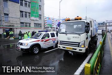 خدمات شهرداری تهران در پایان راهپیمایی یوم الله 22 بهمن 32