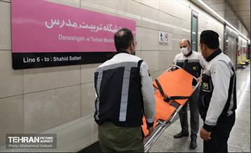 مانور عملیاتی دیریل قطار و تخلیه اضطراری مسافری