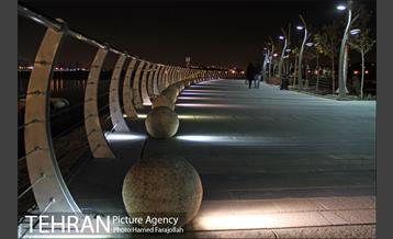 نمای غروب و شب دریاچه خلیج فارس 11