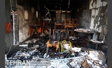 آتش سوزی مجتمع تجاری طوبی 23