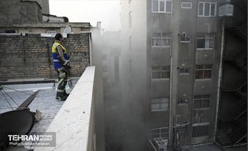 آتش سوزی در خیابان بهار تهران 51