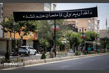 نصب تبلیغات شهری مراسم تشییع رهبر شهید انقلاب 9