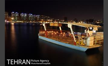 نمای غروب و شب دریاچه خلیج فارس 3