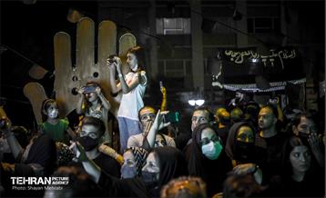 عزاداری شب عاشورا در میدان منیریه  22