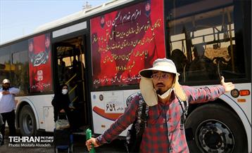 بازگشت زائران حسینی به کشور از گذرگاه مرزی خسروی 9