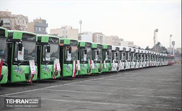 مراسم اختصاص ۳۳۴ دستگاه اتوبوس ویژه انتخابات 13