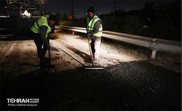 عملیات آسفالت‌ریزی در پایتخت 7