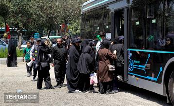 خدمات رسانی ناوگان اتوبوسرانی تهران به زائران اربعین حسینی 2