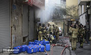 آتش سوزی در خیابان بهار تهران 73