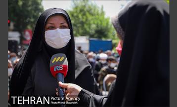 مراسم تشییع و خاکسپاری دو شهید گمنام دفاع مقدس در بوستان اندیشه 14