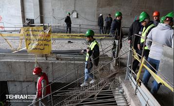 بازدید دانشجویان از پروژه ایستگاه مترو تختی 8