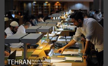 کتابخانه ملی در فصل امتحانات 24