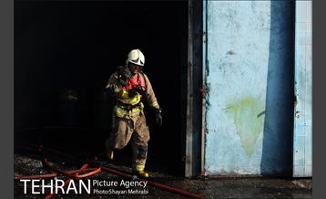 مانور آتش نشانی در شرکت اتوبوسرانی 40