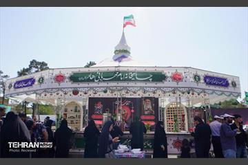 مواکب پذیرایی از زائران رهبر شهید در مراسم وداع