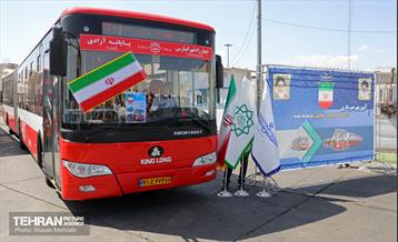 آیین بهره‌برداری از ۴۰ دستگاه اتوبوس دوکابین بازسازی شده 14