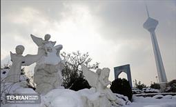 تهران برفی از نمای برج میلاد 26