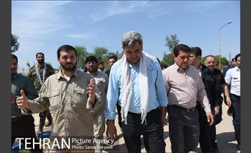 بازدید شهردار تهران از بخش سیل زده بستان خوزستان 29
