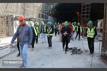 بازدید دانشجویان از پروژه ایستگاه مترو تختی 14